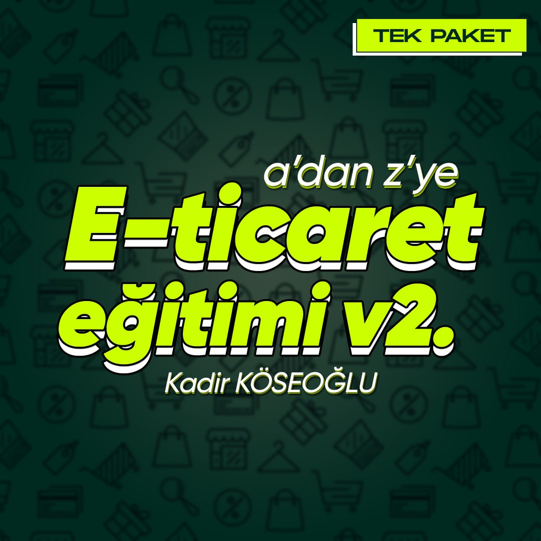 Shopify A’dan Z’ye E-ticaret Eğitimi!